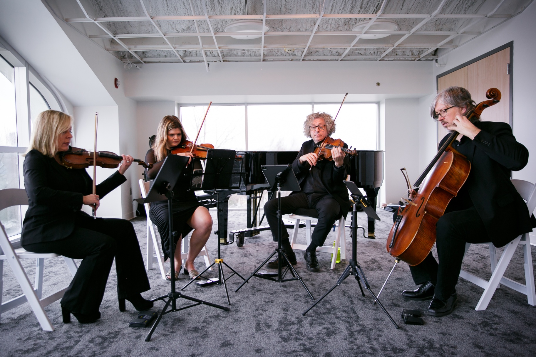 String quartet performing live during a Frontiers reception